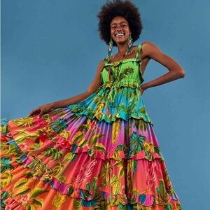 Ombré Forrest Tiered Maxi Dress